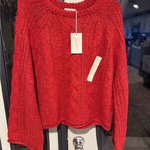 Universal Thread Vibrant Red Crew Neck Sweater